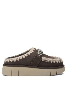 Mou Bounce Clog Metal Logo Slippers IT 37 Women